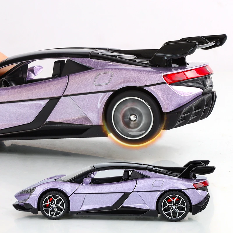 Red 1:32 Scale Diecast Supercar with LED Lights 5 Red 1:32 Scale Diecast Supercar with LED Lights - Image 5