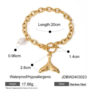 Stainless Steel Summer Fishtail Chain Bracelet 15 S65b97c3f93f8457b90c8f3e69695947d7