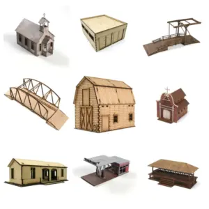 1/72 Wooden Assembly Buildings Set