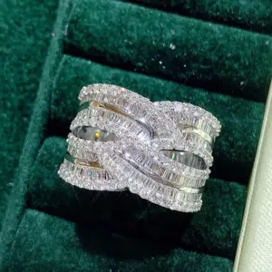 Silver Cross Ring with Cubic Zirconia for Women 9 S65d1da69513848b9b036a790c4d798bb3