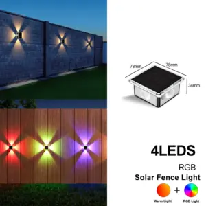 Colorful Solar Fence Light with 4 LEDs 19 S65d910b42c8748a4b1c3e0f7c970771e1