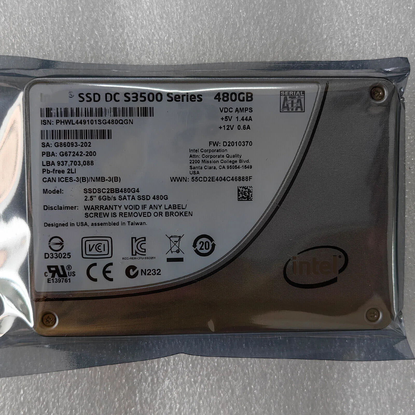 480GB S4500 DC Series SSD 2 480GB S4500 DC Series SSD - Image 2