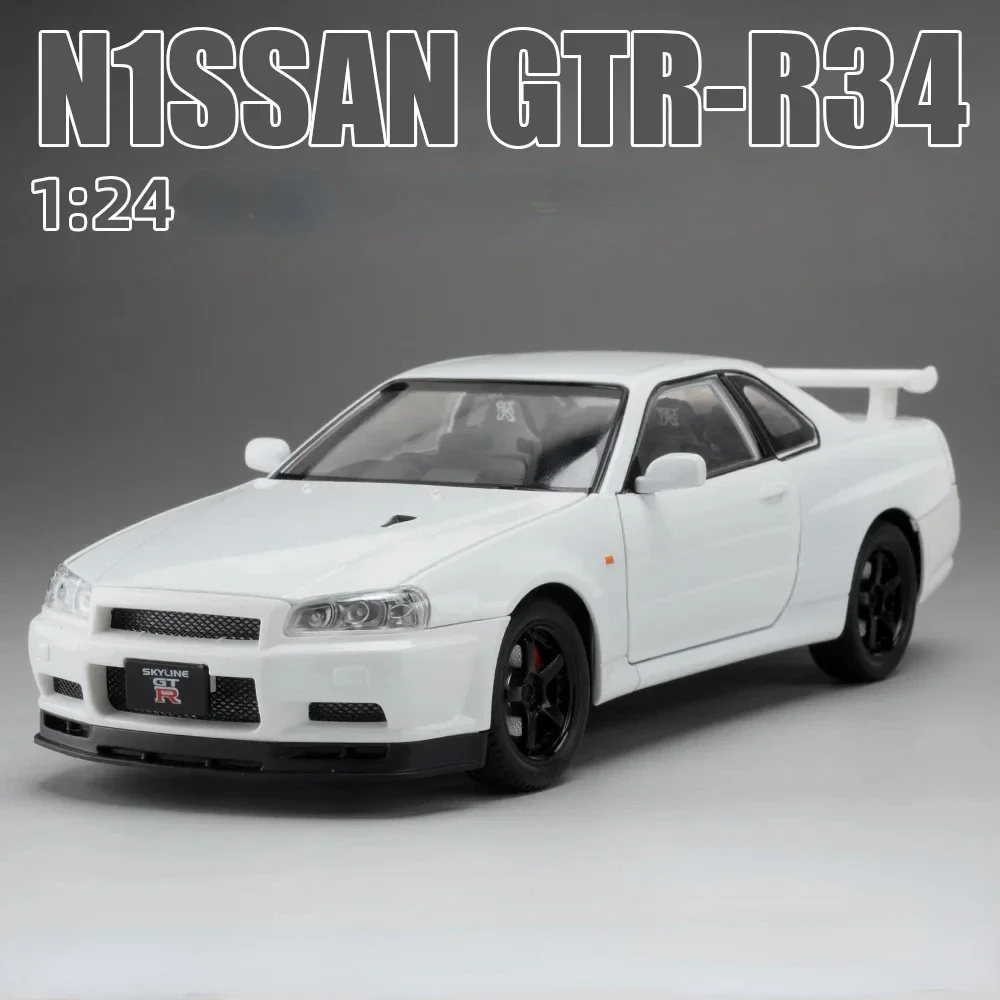 Vibrant Blue Nissan Skyline GTR R34 Model 5 Vibrant Blue Nissan Skyline GTR R34 Model - Image 5