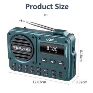 Vibrant Blue-Green Portable FM Radio 14 S664261b50bc5431e8e253a3671522e848 1