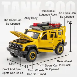 Rugged 1:24 Diecast Tank 300 & Police Car Set 9 S6670e825ccbc43b69fc433559eceaa23g