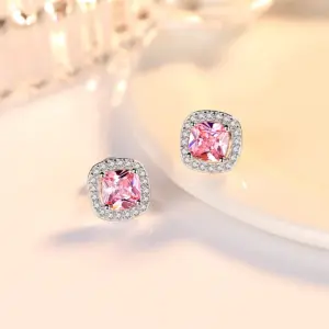 Sterling Silver Round Earrings with Cubic Zirconia 12 S667bd498b85f41c38826721b7e418eb1c
