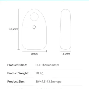 Black BLE Indoor/Outdoor Temperature Sensor 12 S668948f7c70c4d35a470453af578231dz
