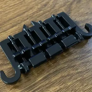 Thunderbird-style 4-String Bass Bridge in Chrome/Black 10 S66d27a01cd4b4490bc77a3ee9a6e6381l