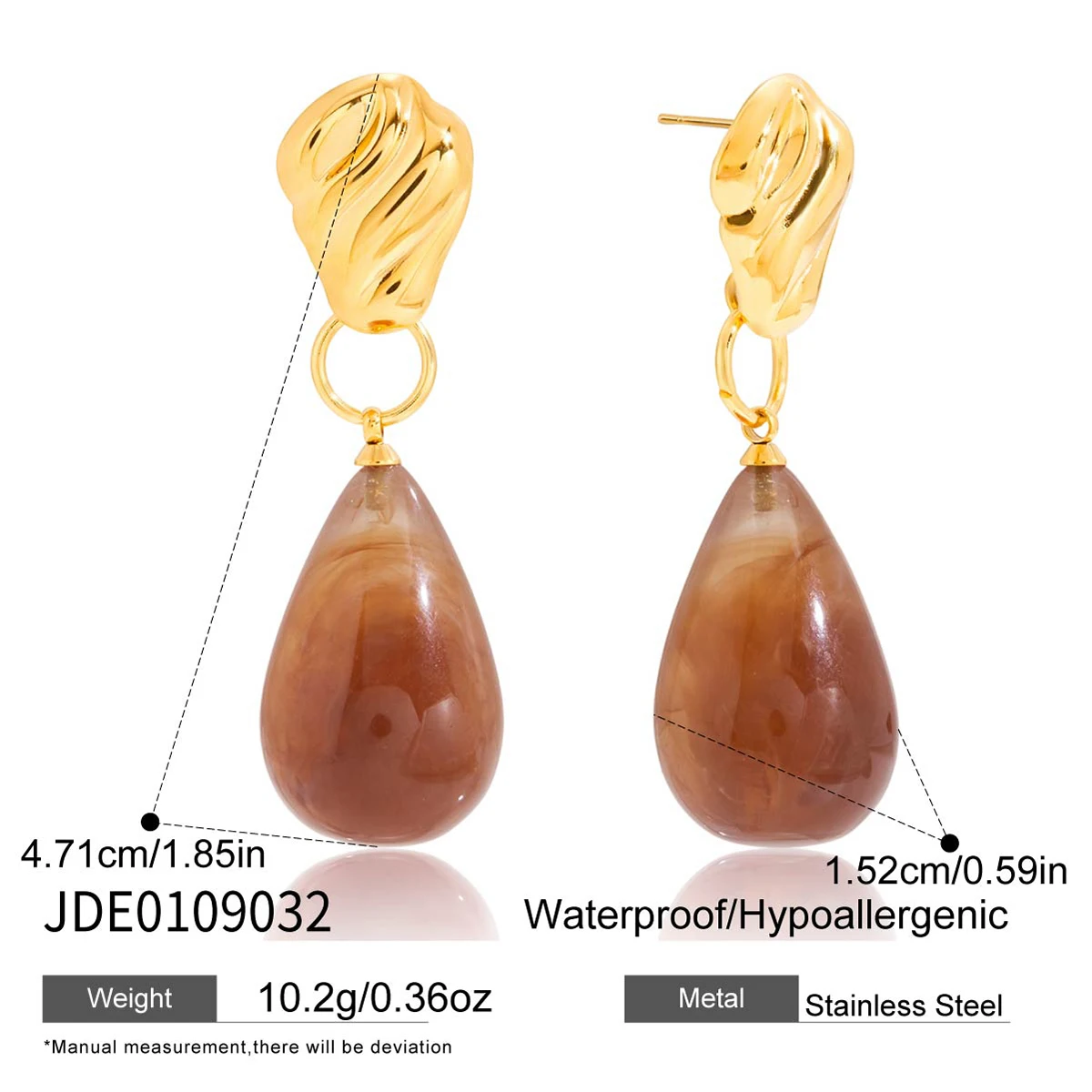 Elegant Stainless Steel Water Drop Earrings 7 Elegant Stainless Steel Water Drop Earrings - Image 7