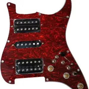 Red & Black Strat Pickguard with Custom Electronics 14 S676ec98b8ce746519540b2b5a4ad39a1t