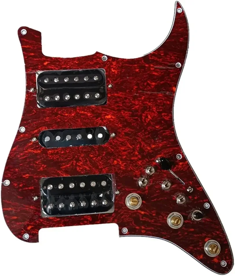 Red & Black Strat Pickguard with Custom Electronics 7 Red & Black Strat Pickguard with Custom Electronics - Image 7