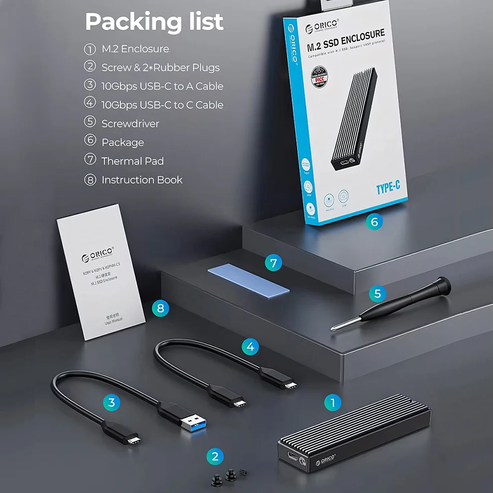 Aluminum M.2 NVMe SSD Enclosure 2TB Support 6 Aluminum M.2 NVMe SSD Enclosure 2TB Support - Image 6