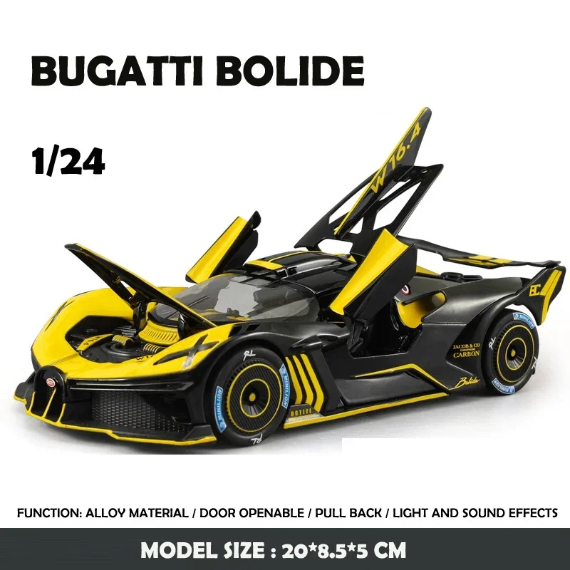 Bugatti Bolide Diecast Model 1:24 Scale with Light Sound 8 Bugatti Bolide Diecast Model 1:24 Scale with Light Sound - Image 8