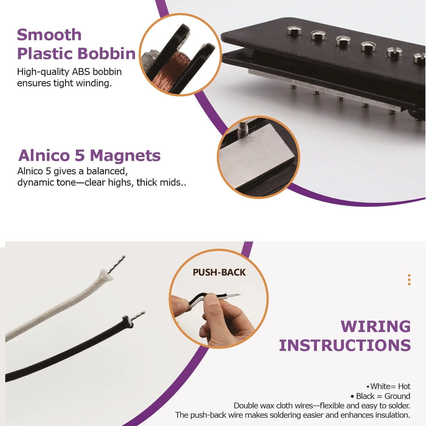 Vintage Ivory Jazzmaster Pickup for Guitar 6 Vintage Ivory Jazzmaster Pickup for Guitar - Image 6