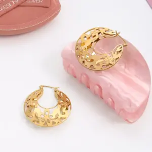 Elegant Gold Stainless Steel Floral Earrings 12 S6811ac88df3b44d8b74e6608a717af746