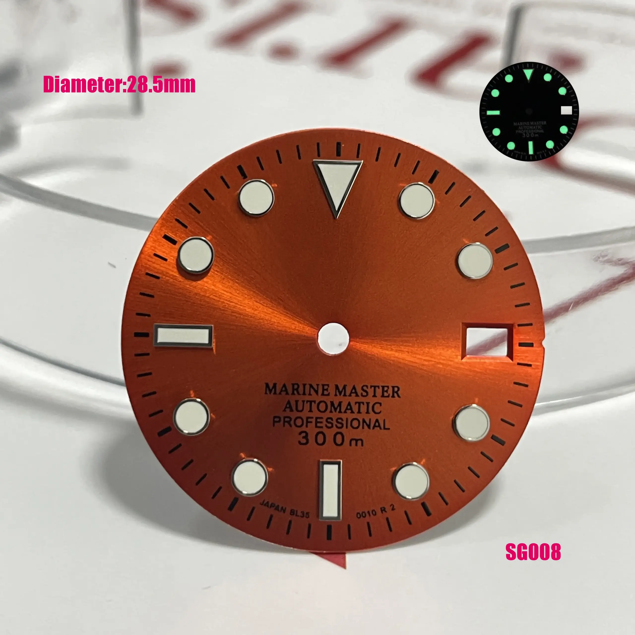 28.5mm Vibrant Green Dial for Diver Watches 3 28.5mm Vibrant Green Dial for Diver Watches - Image 3