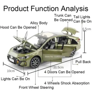 1:24 Scale Diecast Toy Car with Lights 14 S6836a927036d45b8a6a14945fccbed1a8 1