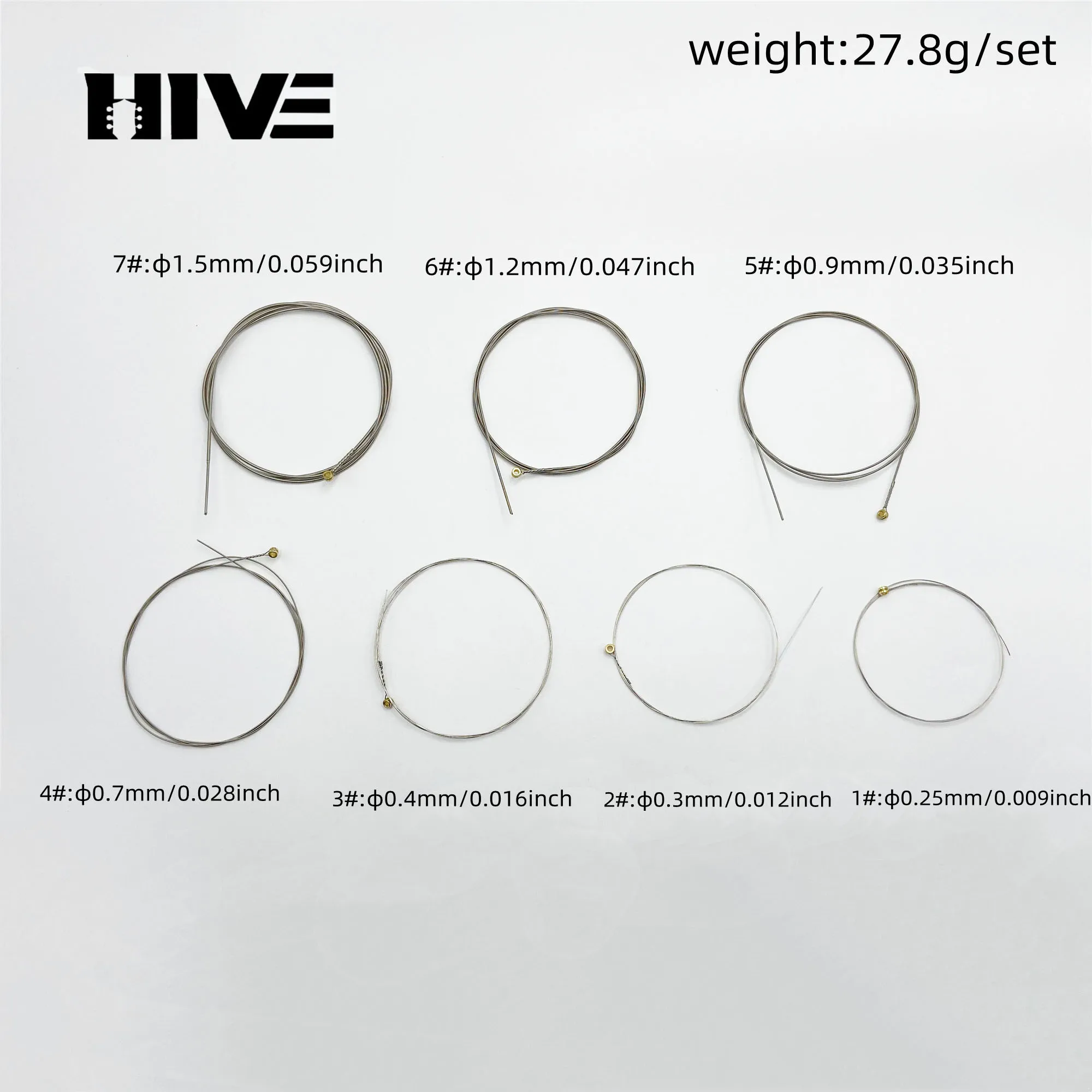 7-String Electric Guitar Strings with Stainless Steel and Nickel 2 7-String Electric Guitar Strings with Stainless Steel and Nickel - Image 2