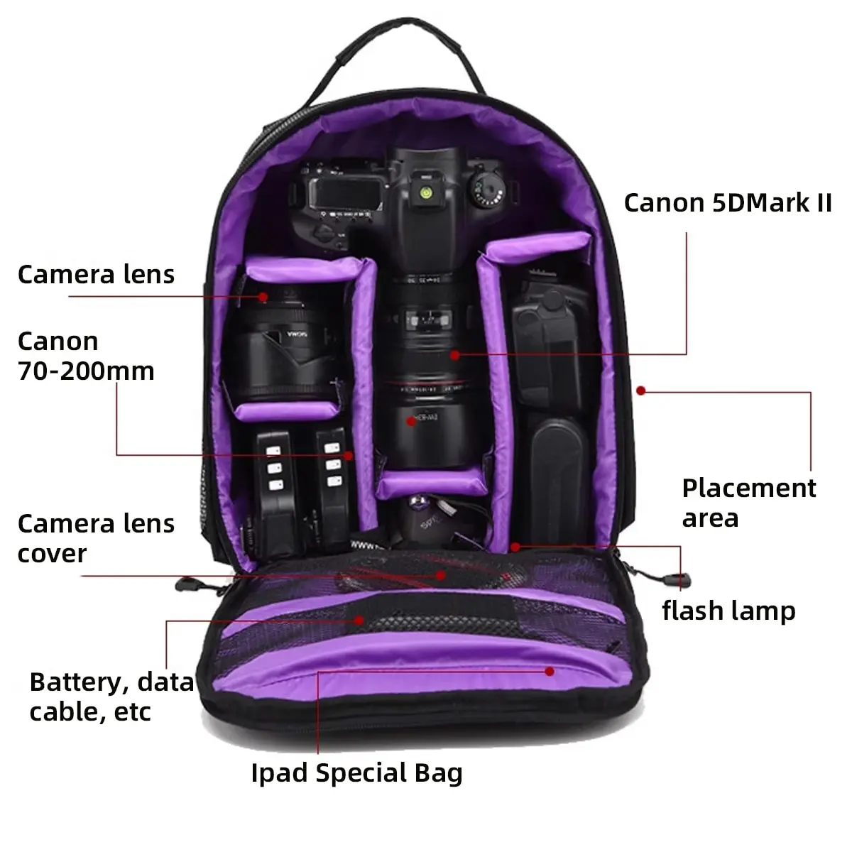 Waterproof DSLR Camera Backpack for Outdoors 5 Waterproof DSLR Camera Backpack for Outdoors - Image 5