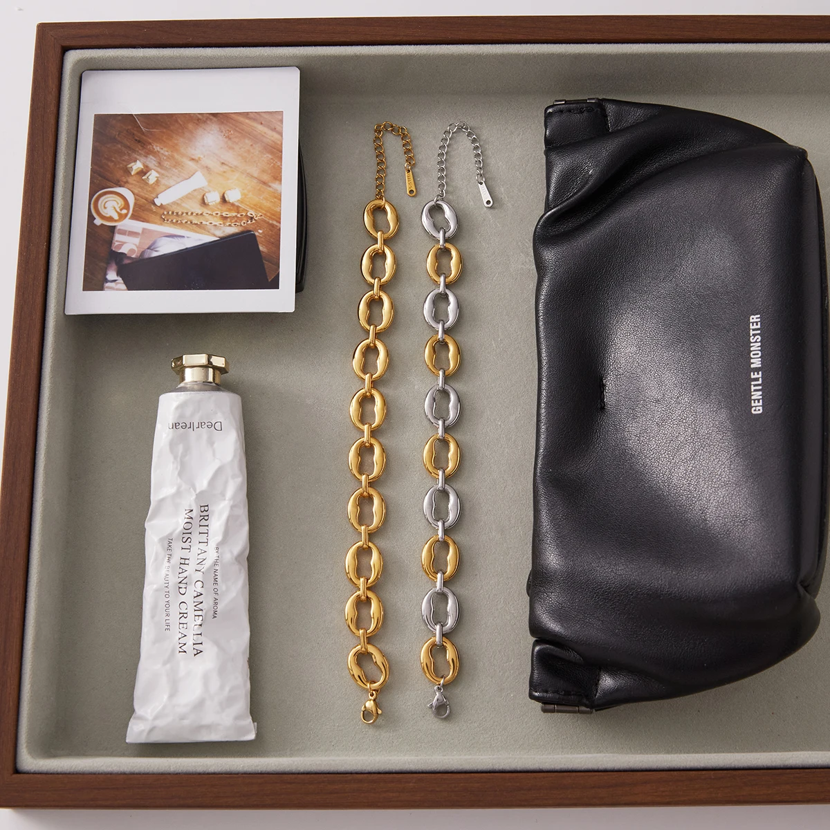 Two-Tone Stainless Steel Women's Chain Bracelet 6 Two-Tone Stainless Steel Women's Chain Bracelet - Image 6