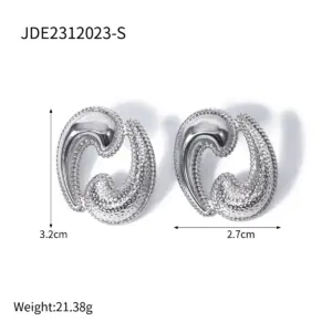 Stainless Steel Gold Hoop Earrings 19.5mm 13 S68dd63c4cbbd4bab935dcc12b5a3ddf46