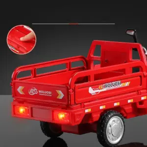 Bright Red Diecast Tricycle Model Collection