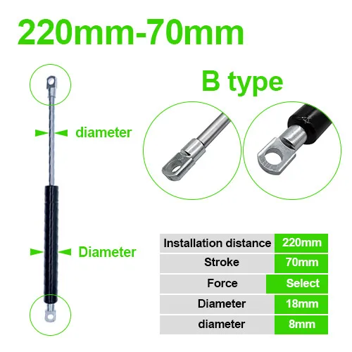 18x8 Model Gas Spring with 50N-500N Force 10 18x8 Model Gas Spring with 50N-500N Force - Image 10