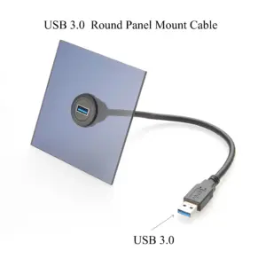 USB 3.0 Panel Mount Extension Cable 0.3m 9 S68fb7d7ff3c54eb4a2973ff5ceebf598Q