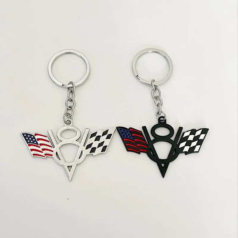 V8 Engine & American Flag Keychain 3 V8 Engine & American Flag Keychain - Image 3