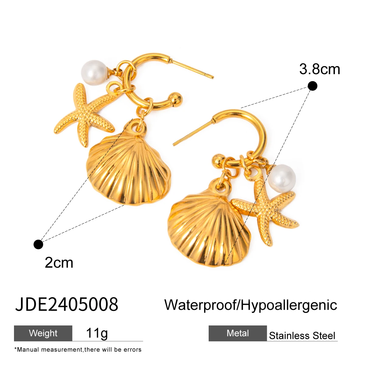 Stainless Steel Nautical Starfish Drop Earrings 7 Stainless Steel Nautical Starfish Drop Earrings - Image 7