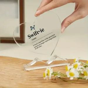 Heart-Shaped Acrylic Desk Plaque with Butterfly Design 9 S690b032b3b9049ec983b4577ee2bc294O