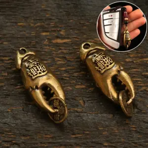 Brass Crab Claw Lucky Keychain 14 S696f45a02e22401d84edcfc2ae45f83dF