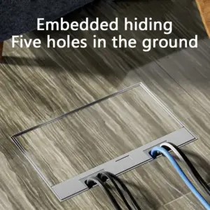 Stainless Steel Embedded Floor Socket 130x200mm