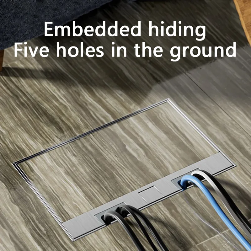 Stainless Steel Embedded Floor Socket 130x200mm 1 Stainless Steel Embedded Floor Socket 130x200mm