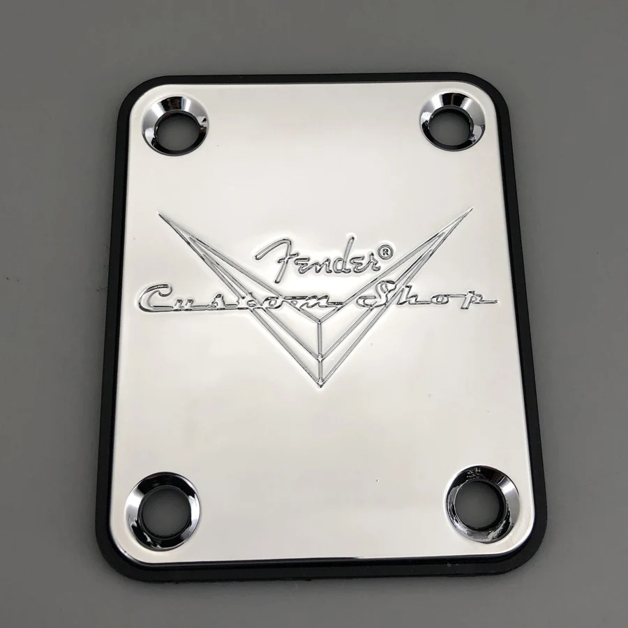 ST & Tele Guitar Neck Plate in Chrome, Silver, Black 10 ST & Tele Guitar Neck Plate in Chrome, Silver, Black - Image 10