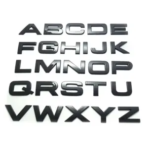 Land Rover Custom Glossy Black Emblems Set (C, O, R, S, U, X) 6 S69abba3dea324119aaedddec23db67abv