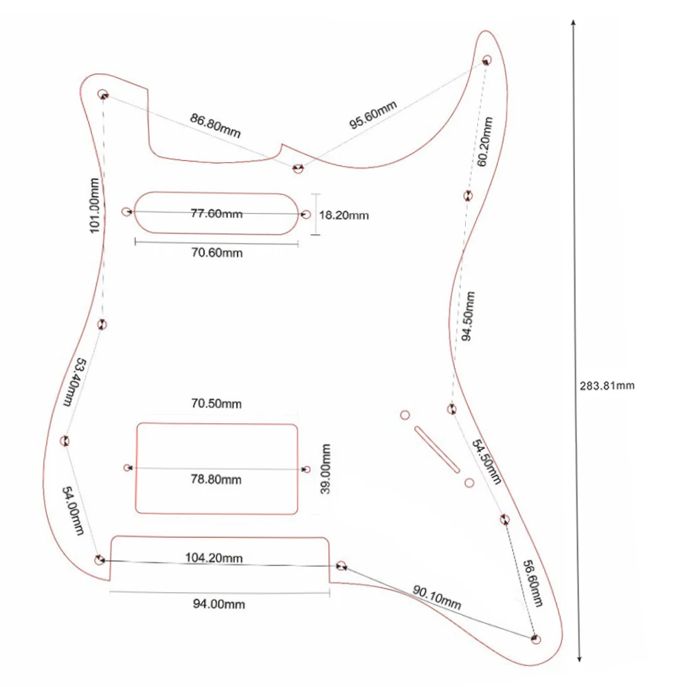Custom Stratocaster Pickguard for Floyd Rose 6 Custom Stratocaster Pickguard for Floyd Rose - Image 6