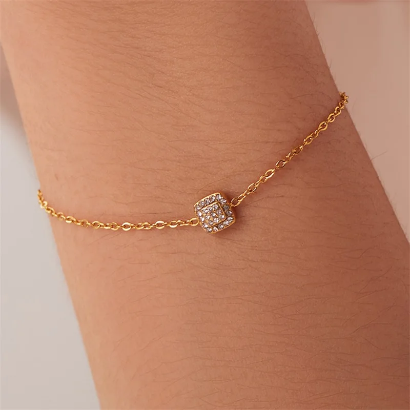 Stainless Steel Cubic Zirconia Bracelet 6 Stainless Steel Cubic Zirconia Bracelet - Image 6
