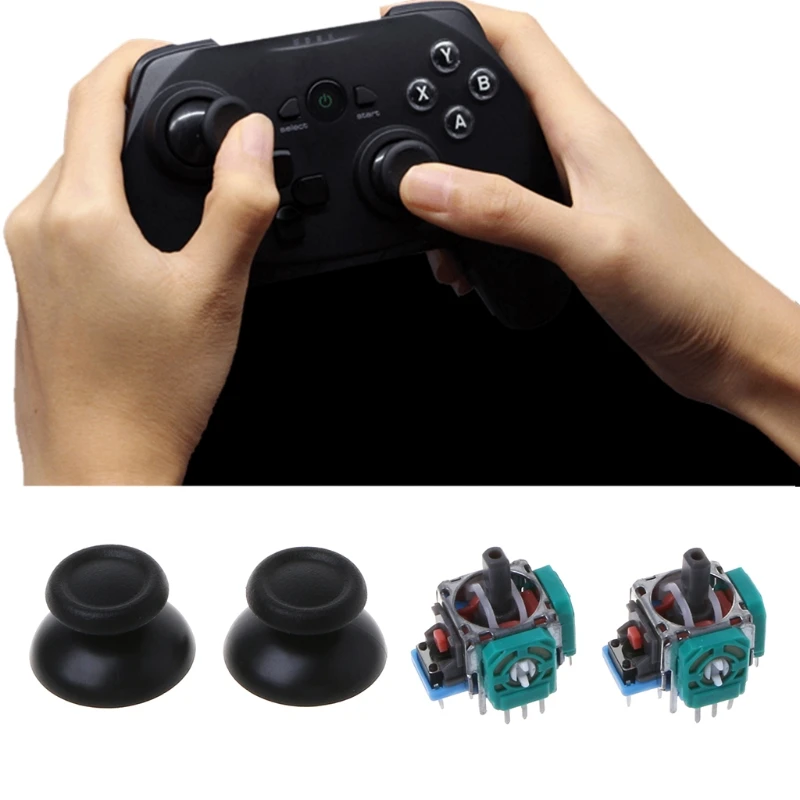 Black PS4 3D Analog Joystick Set for Controller 3 Black PS4 3D Analog Joystick Set for Controller - Image 3