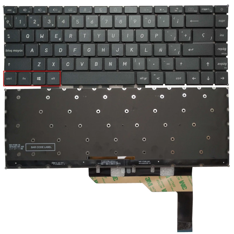 MSI Prestige 15 US/Spanish Backlit Keyboard 8 MSI Prestige 15 US/Spanish Backlit Keyboard - Image 8
