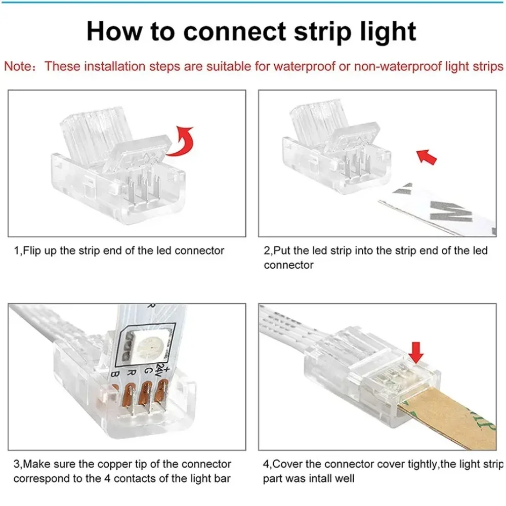 LED Strip Connector Set (8mm, 10mm, 12mm) 2 LED Strip Connector Set (8mm, 10mm, 12mm) - Image 2