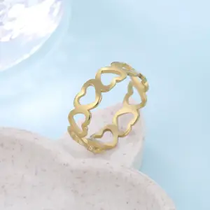 Heart-Shaped Gold Ring for Women