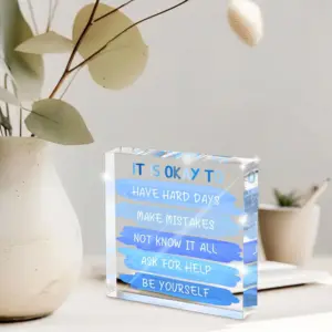 Blue Acrylic Mental Health Affirmation Desk Sign 8 S6a47ac730ea64c04ad40f372045cb9ebZ