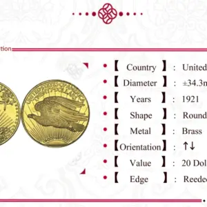 1921 Saint Gaudens Double Eagle Replica Coin 11 S6a5a6da710dc40feaf447dfc642caefcY