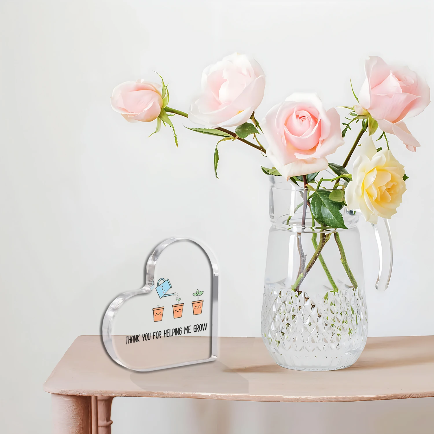 Heart-Shaped Acrylic Teacher Appreciation Ornament 3 Heart-Shaped Acrylic Teacher Appreciation Ornament - Image 3