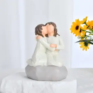 Greece-Style Embracing Girls Resin Sculpture 13 S6a904ec743a54ba69f51fc5837473b875