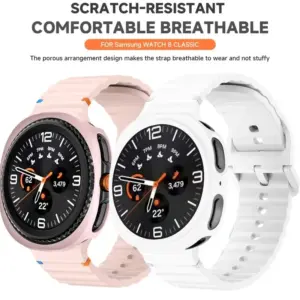 Pink Silicone Strap and Cover Set for Galaxy Watch 8 12 S6ad46b582c0742ee9bf502d7abf0235f4