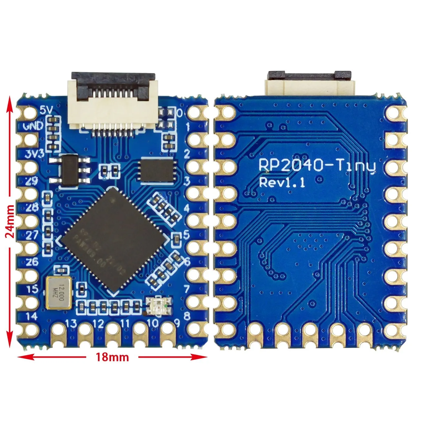 RP2040-Tiny Micro Development Board in Blue 7 RP2040-Tiny Micro Development Board in Blue - Image 7