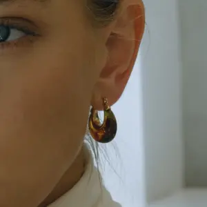 Vintage Stainless Steel U-Shaped Earrings 10 S6ae34f23786147e6a9968515ea5dc23fE