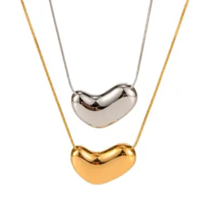 Stainless Steel Heart Necklace for Women